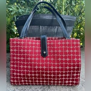 Kate Spade Dot Noel Monogram Embroidered Shoulder Bag
